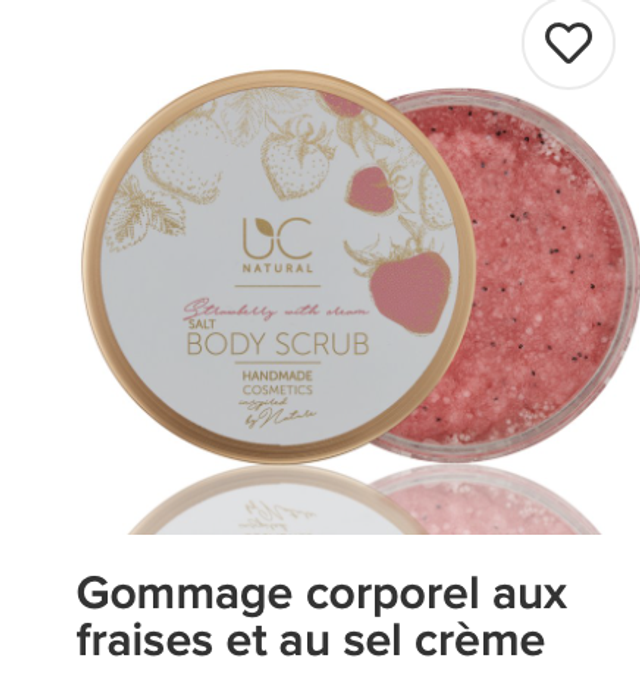 Gommage corporel aux fraises et au sel crème
