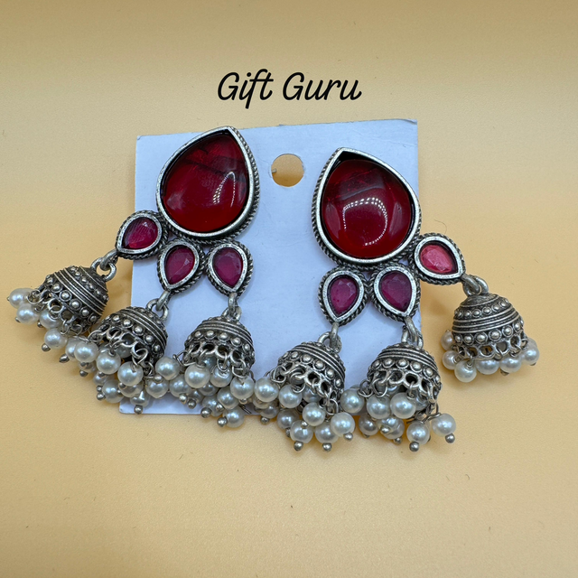 Oxidised Bell Ear rings