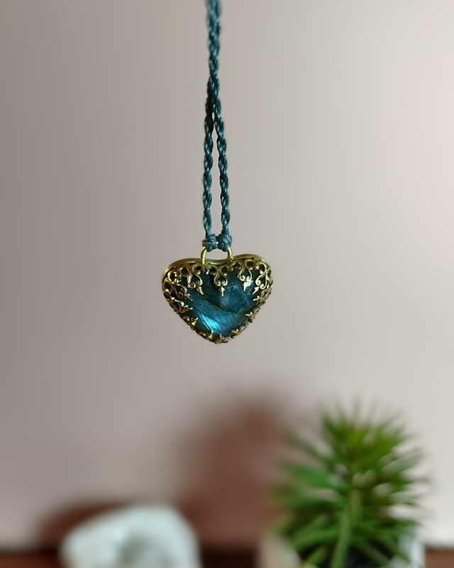Collier cœur de Labradorite
