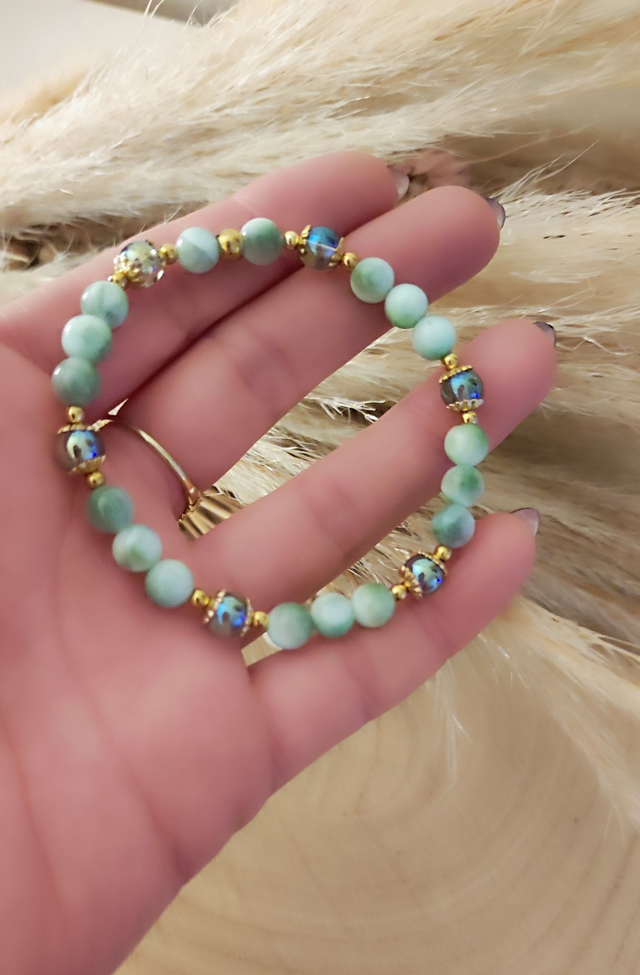 Bracelet "Énergie Féminine" Garniérite