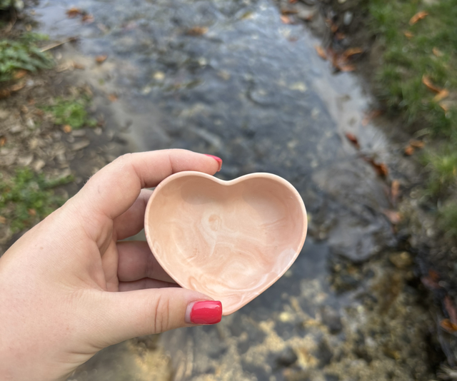 Petit pot cœur terracotta 