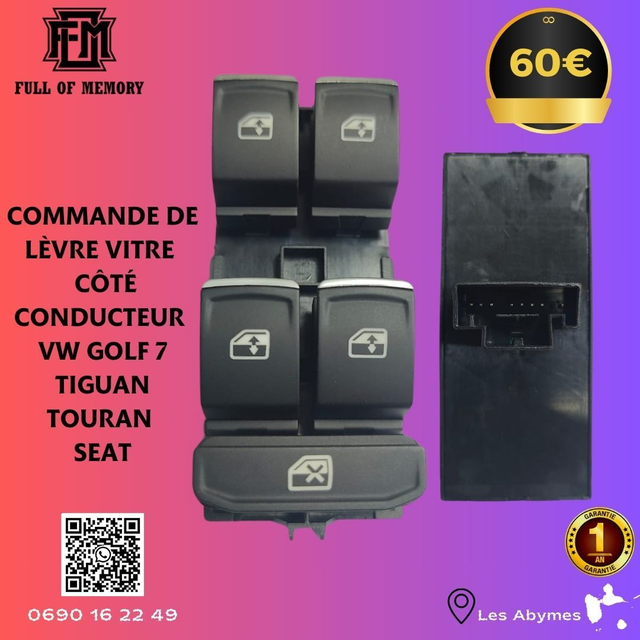 Commande de lève vitre  VW TOURAN GOLF 7 