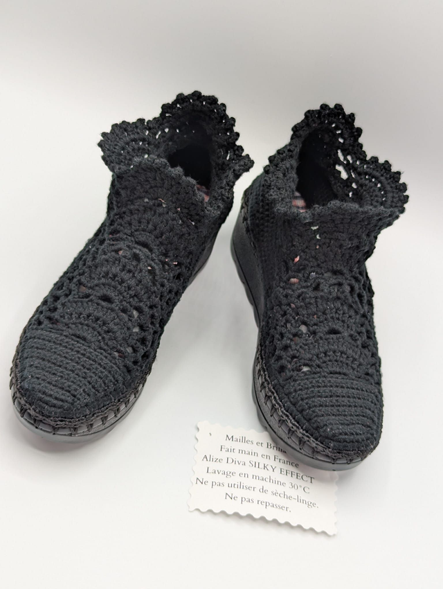 Chaussures crochetées pour adultes