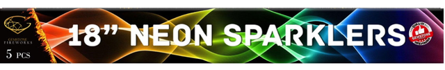 18” NEON SPARKLERS 5 PIECES