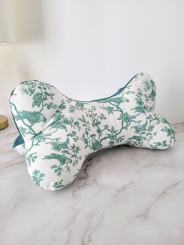 Coussin de lecture velours vert sapin