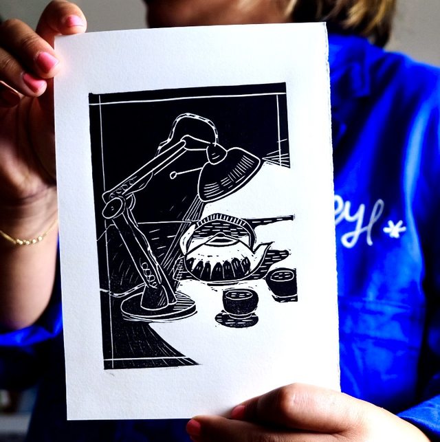 Clair de thé A5 avec cadre finition kraft gommé