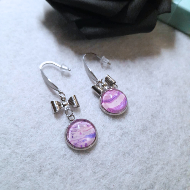 DUO LILAS - Boucles d'oreilles