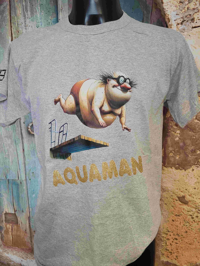 T-SHIRT GRIS HOMME 2XL AQUAMAN (BZ14)