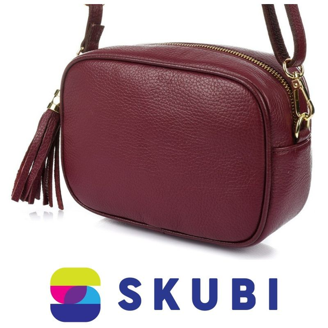 Vera Pelle P14 Dámská crossbody kožená kabelka fialová