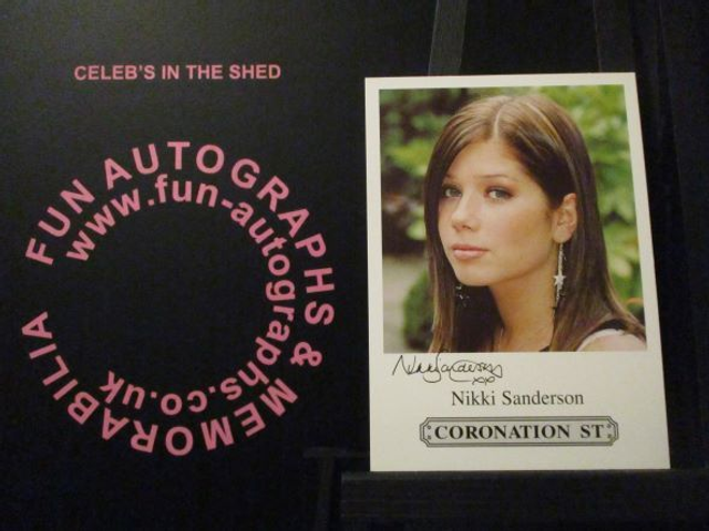 Nikki Sanderson (Candice Stowe) Original Coronation Street Pre-Print Cast Card