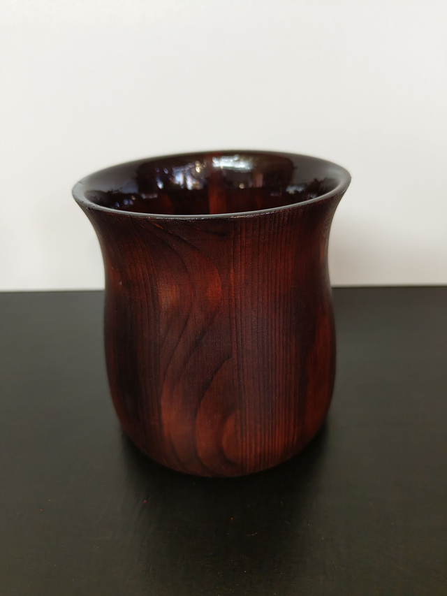 Abendglut – Handgedrechselter Holzbecher 0,5 Liter