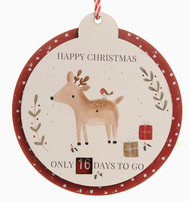 Weihnachts-Countdown-Holzanhänger