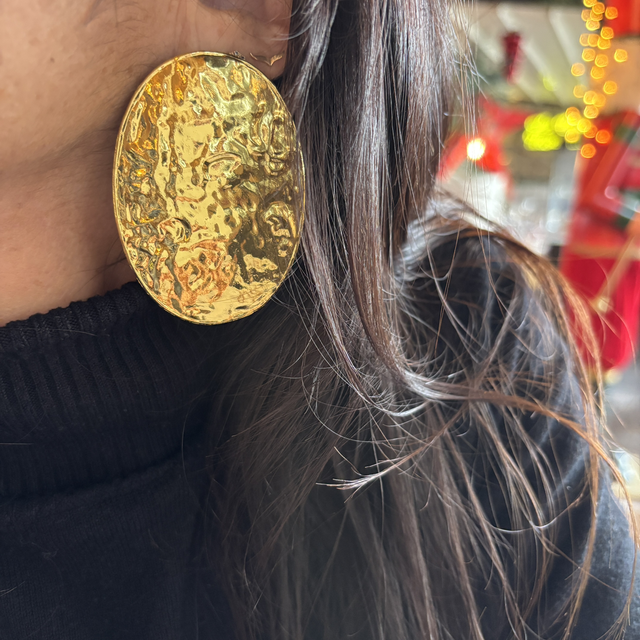 Boucles d’oreilles Ovales martelées