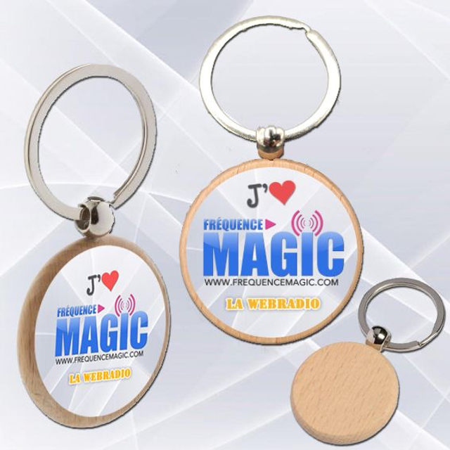 PORTE CLES BOIS ROND