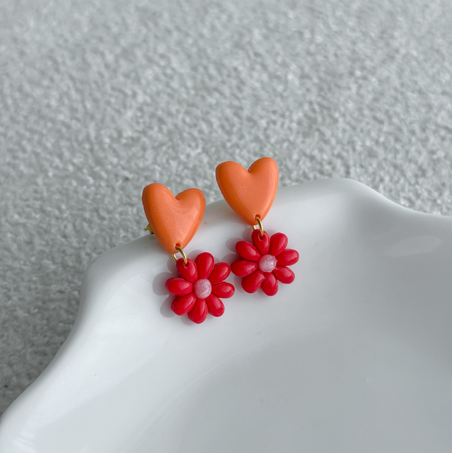 Boucles d&#039;oreilles Love is in the garden
