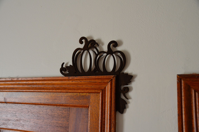 Angle de porte déco Halloween citrouille