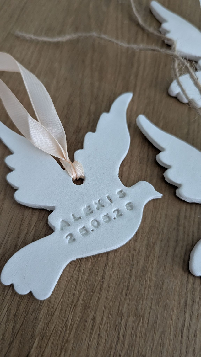 Colombes en argile personnalisées