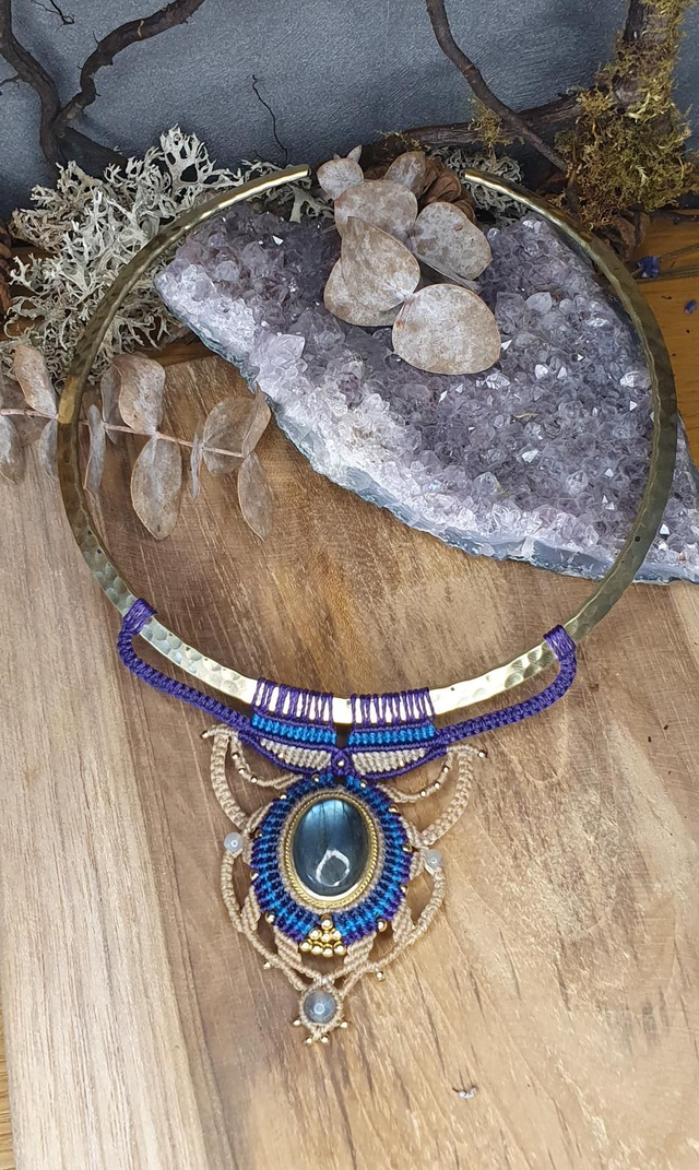 Collier torque labradorite 