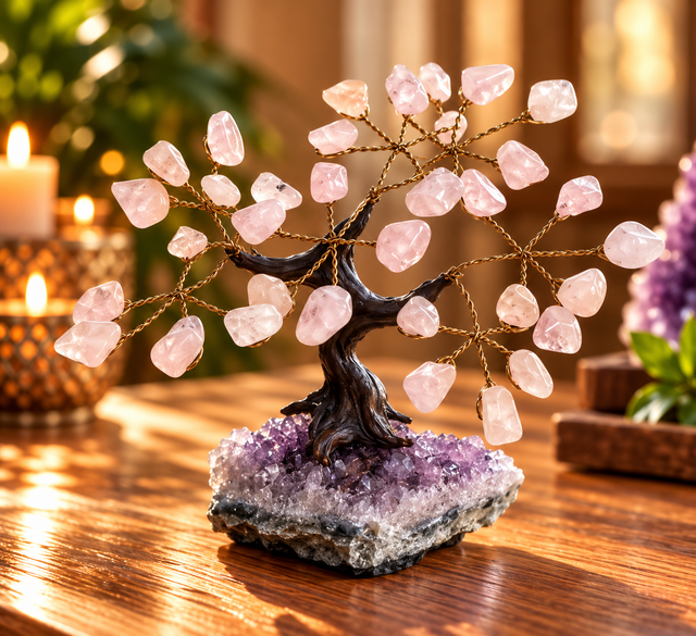 Bonsai di pietre su base drusa di ametista piccolo