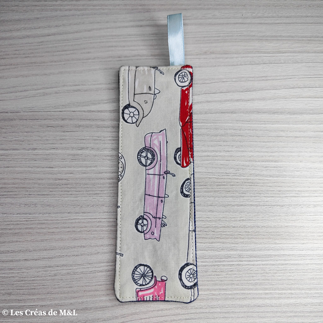 Marque-page Voitures Rétros & Jean Upcycling