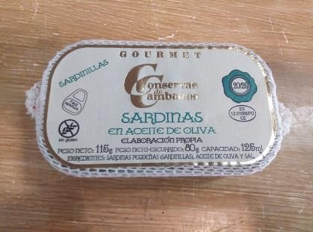 Sardinas ( Sardinillas ) en Aceite de Oliva CONSERVAS DE CAMBADOS