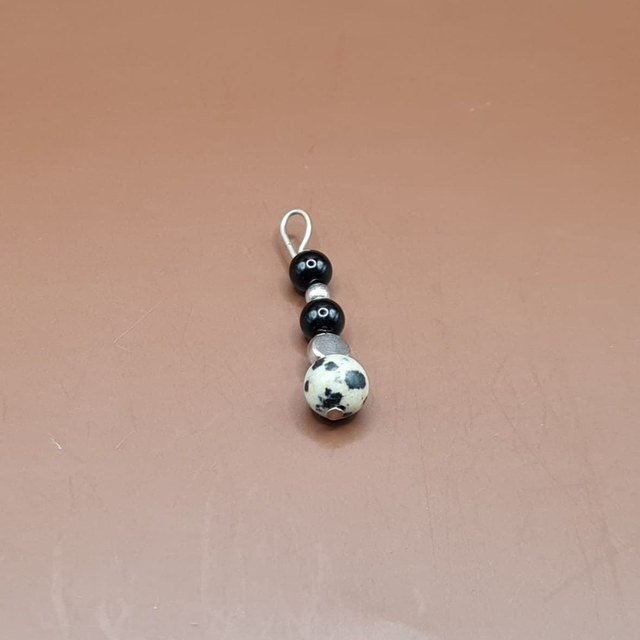 Pendentif Jaspe dalmatien - onyx