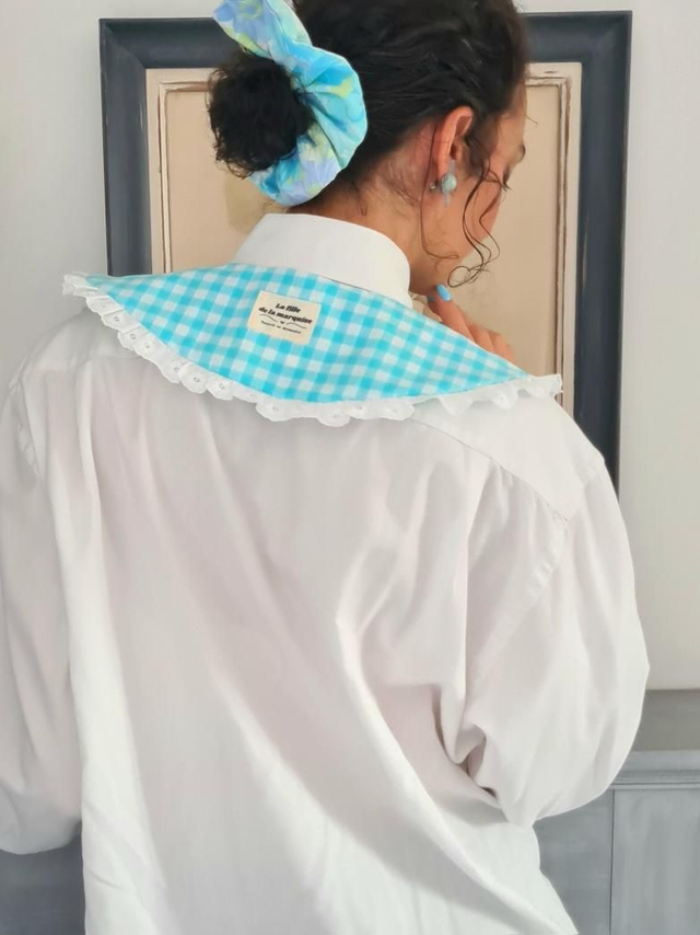 Col amovible et réversible en tissus upcyclés