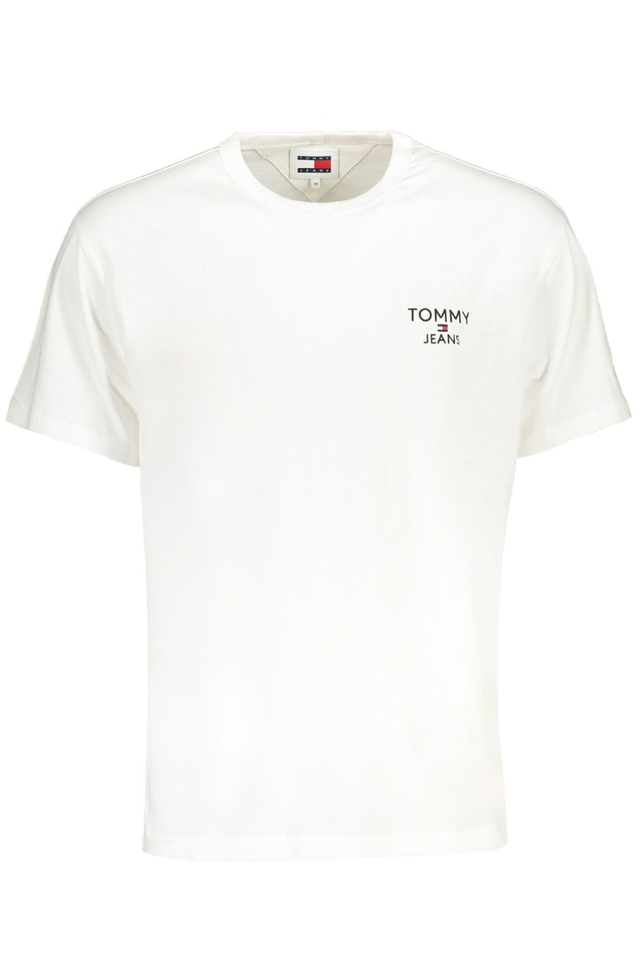 9144TOMMY HILFIGER T-SHIRT MANICHE CORTE UOMO BIANCO