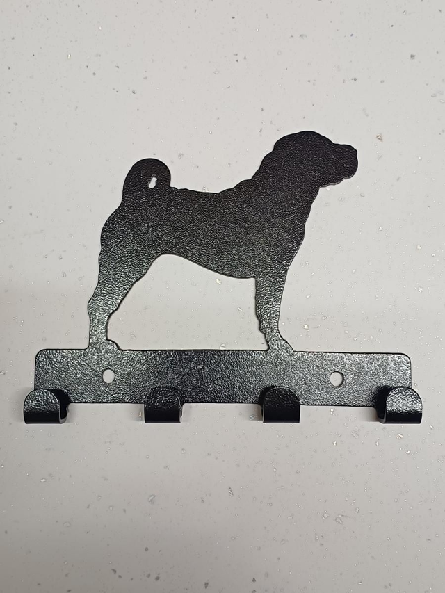 Sharpei silhouette key hook
