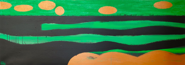 Panorama morska, 55x155 akryl płótno