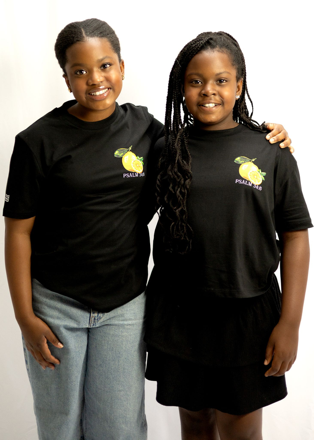 The Lemon Tee in Black - Psalm 34:8 [Kids]