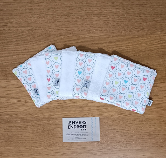 Lot de 7 lingettes Saint-Valentin