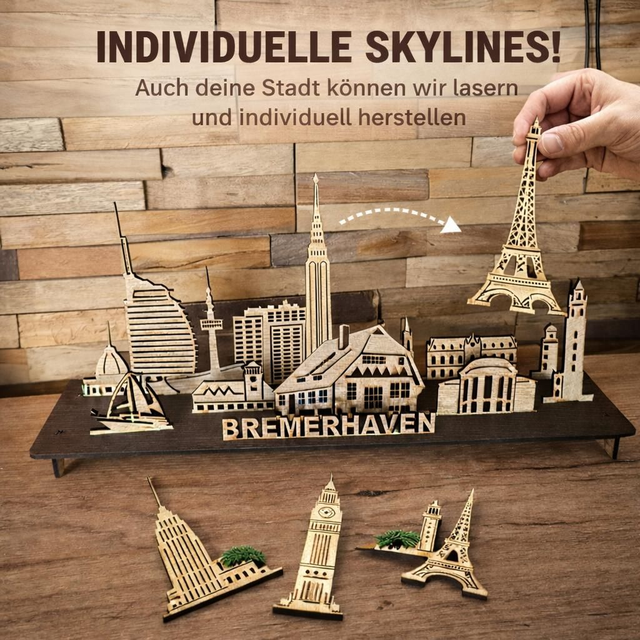 Auch deine Stadt lasern und fertigen wir individuell nach Wunsch