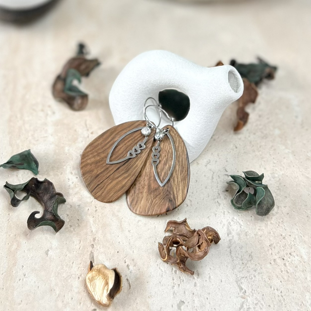 Boucles "Navette Cœur de Paldao" – Édition Zirconium Scintillant