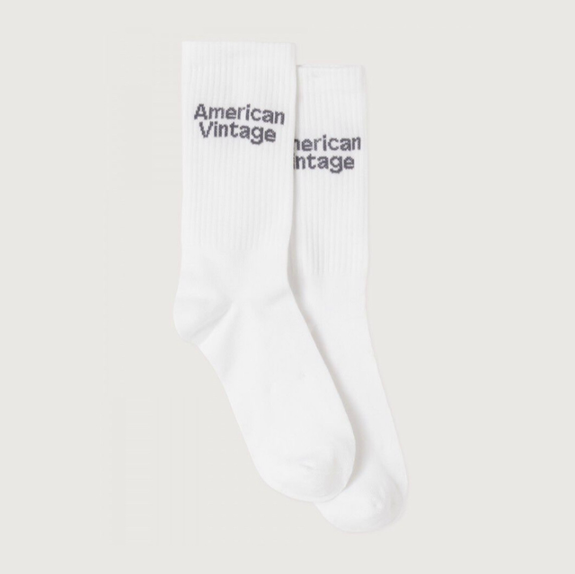 American Vintage Unisex Clypsun Socks White