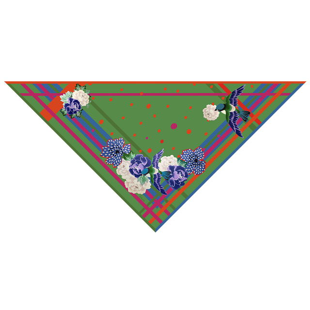 Foulard Paréo - Popeline de Coton - Vert