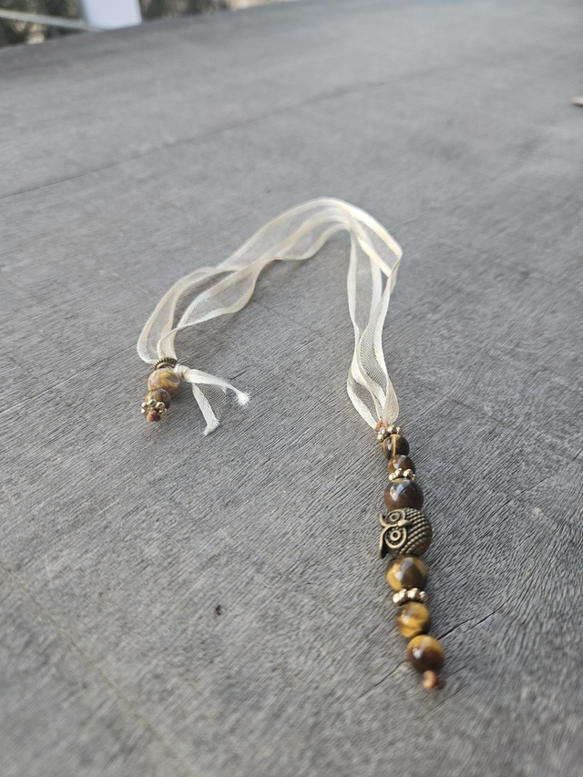 Marque page hibou œil du tigre 