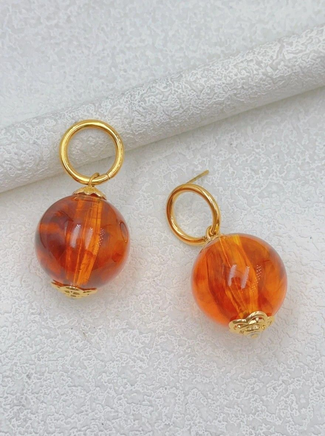 Boucles d'oreilles rond terracotta