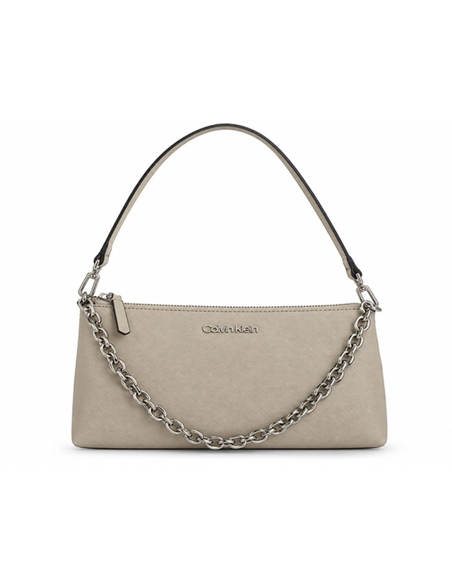 Calvin Klein Cartera de Hombro Cadena Plateada