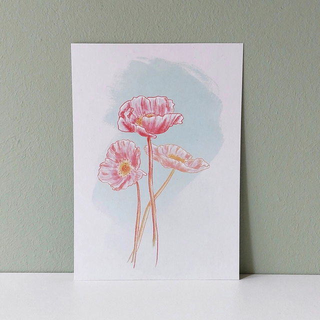 kaart [bloemen] klaprozen