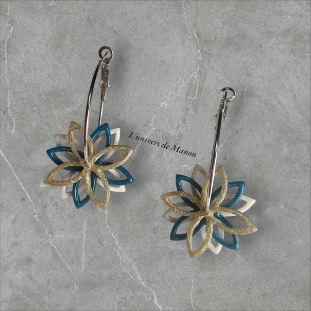 Boucle d&#039;oreille en argile polymère 