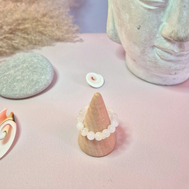 Bague ESSENTIA – Pierre de Lune blanche naturelle (Inde)