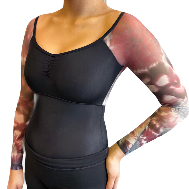 Plume Floral Long Sleeve Leotard 