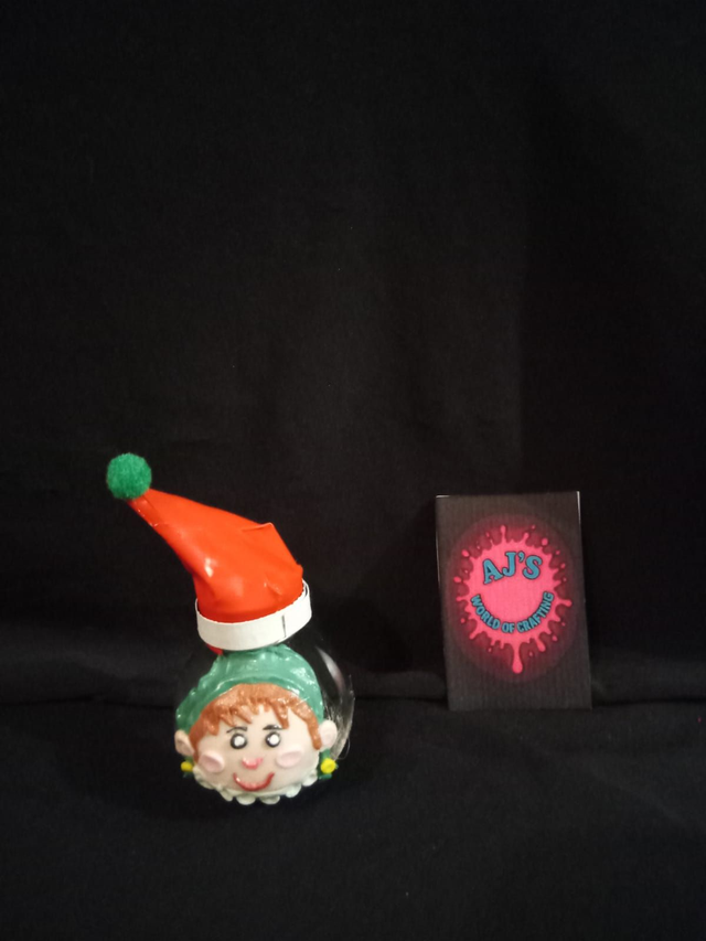 Elf Girl Custom Decorated &amp; Designed On 50ml Re-Fill Bauble PRE-ORDER