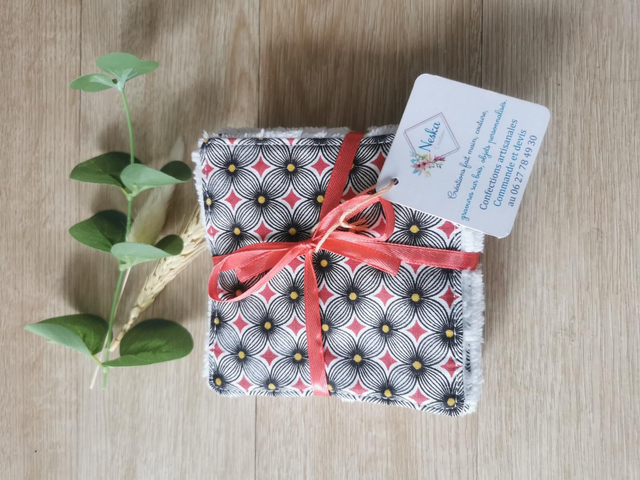 Lot de 7 lingettes lavables en éponge de bambou 