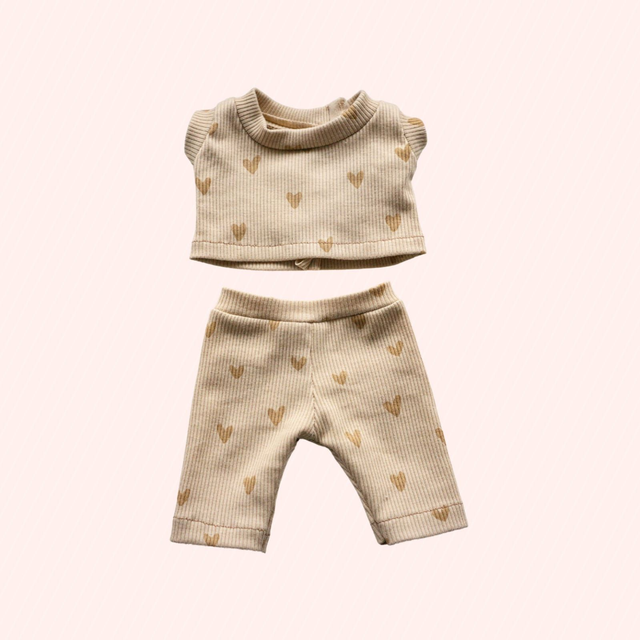Ensemble beige coeur