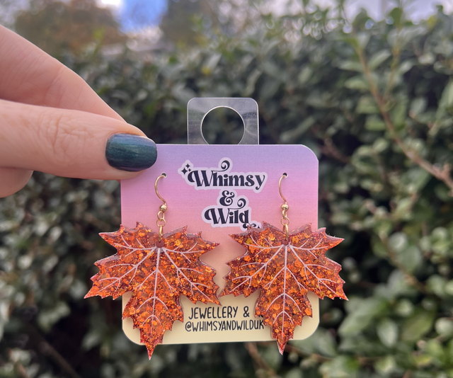 Statement autumnal leaves (copper) 