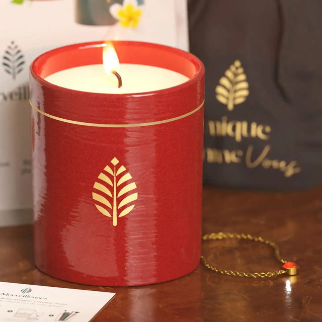 Bougie Bijou Rouge - Parfum Sapin &amp; Swarovski