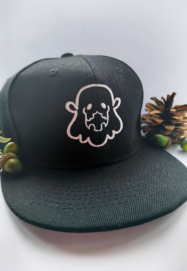 Ghost Embroidered Snapback Cap