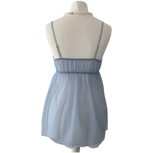 blue ice princess floral embroidered cups cami